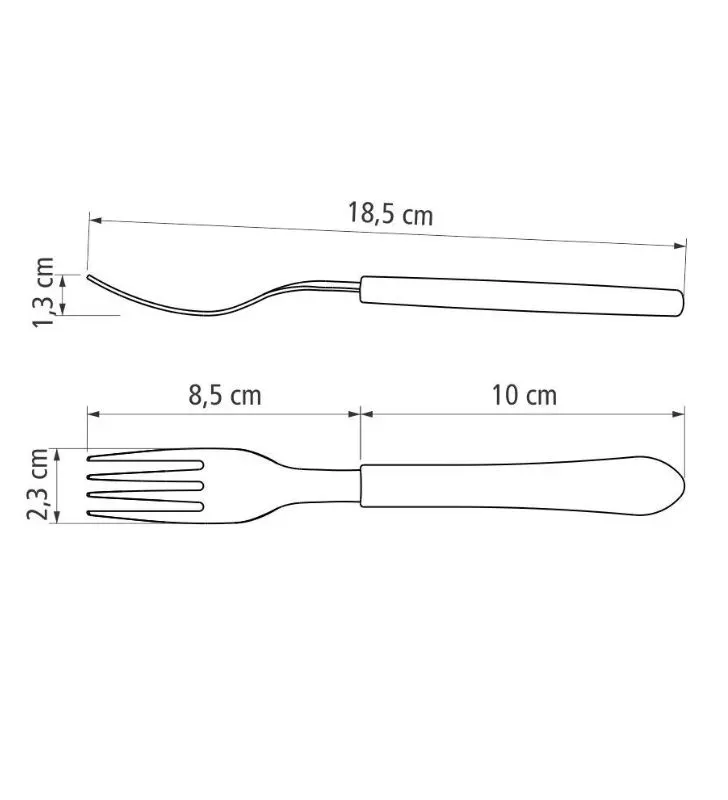 Tenedor Tramontina Leme rojo – acero inoxidable duradero