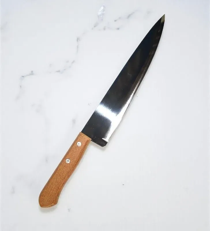 Cuchillo de cocina 9" Tramontina – acero inoxidable resistente