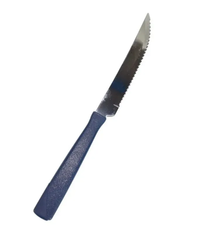 Cuchillo de asado 4" Tramontina New Kolor azul – acero inoxidable resistente