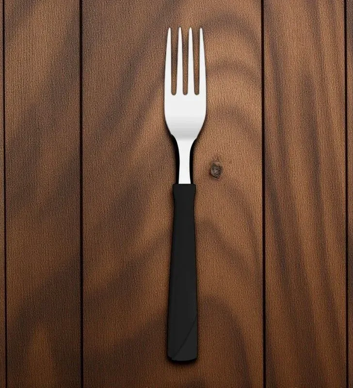 Tenedor Kolor negro Tramontina – acero inoxidable resistente
