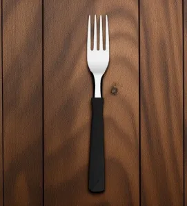 Tenedor Kolor negro Tramontina – acero inoxidable resistente