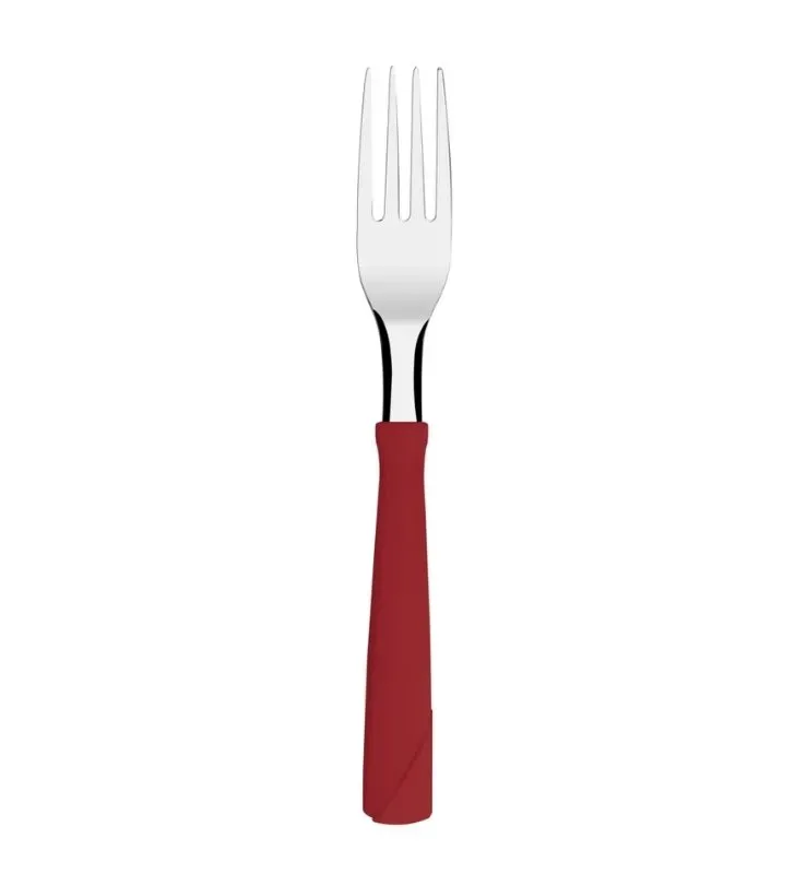 Tenedor New Kolor rojo Tramontina – acero inoxidable resistente