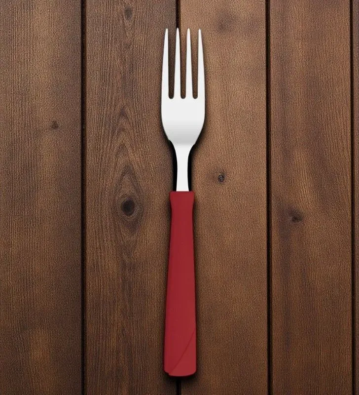 Tenedor New Kolor rojo Tramontina – acero inoxidable resistente