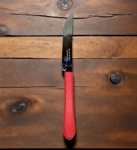 Cuchillo de asado 4" Tramontina Leme rojo – acero inoxidable