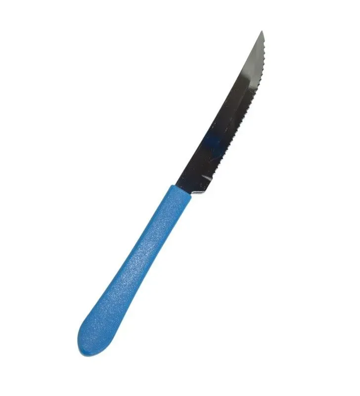 Cuchillo de asado 4" Tramontina Leme azul – acero inoxidable