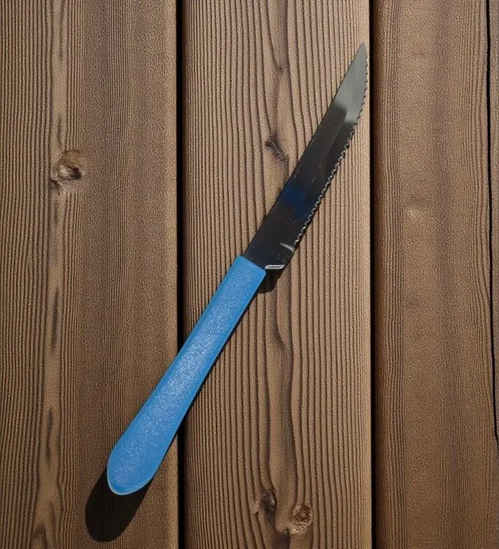 Cuchillo de asado 4" Tramontina Leme azul – acero inoxidable