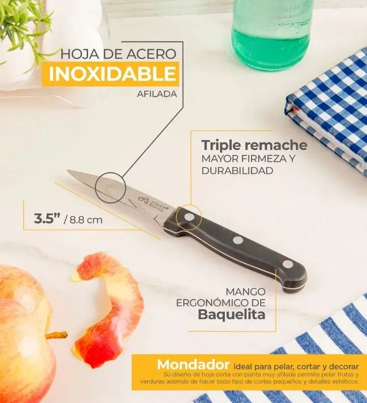 Cuchillo Mondador Ekco 19549 – Precisión para Frutas y Verduras