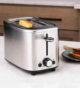 Tostador Black+Decker TR0012SS-LA – 2 Rebanadas Acero Inox
