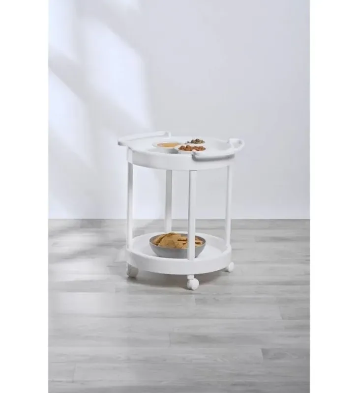 Mesita Redonda Italhome BINO B2 con Ruedas – Práctica para todo lugar