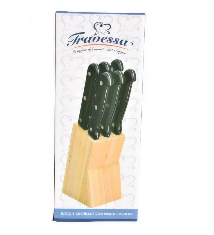 Juego de 6 Cuchillos Travessa 050-001-001 – Acero Inoxidable