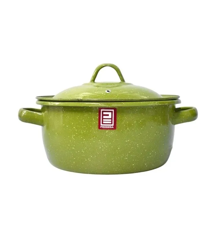 Budinera No. 22 Prodesa con Tapa Verde Jaspeado – Horneado Seguro