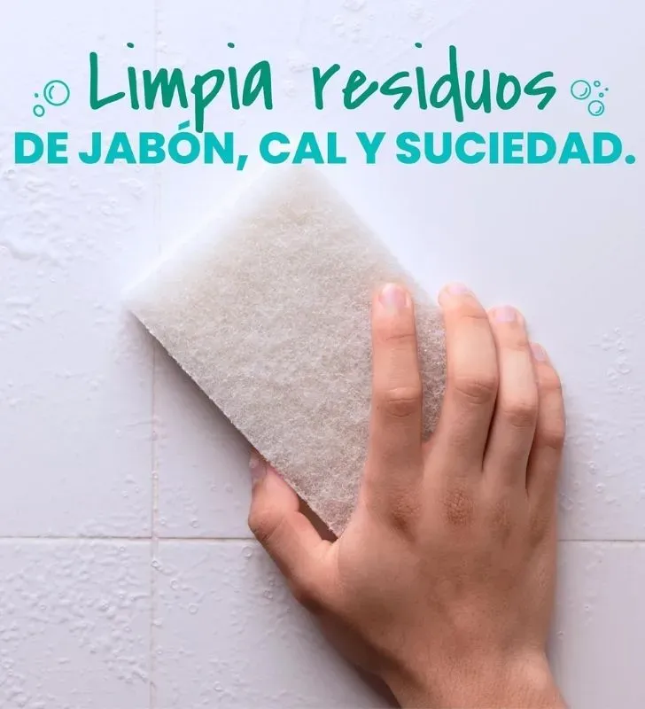 Fibra-esponja Scotch-Brite para Baños y Azulejos (Blanca) – 1 pieza