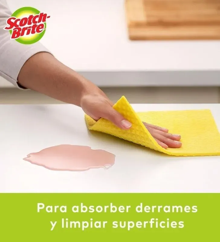 Paño Esponja Scotch-Brite Multicolor – Pack de 3 (Superabsorbente)