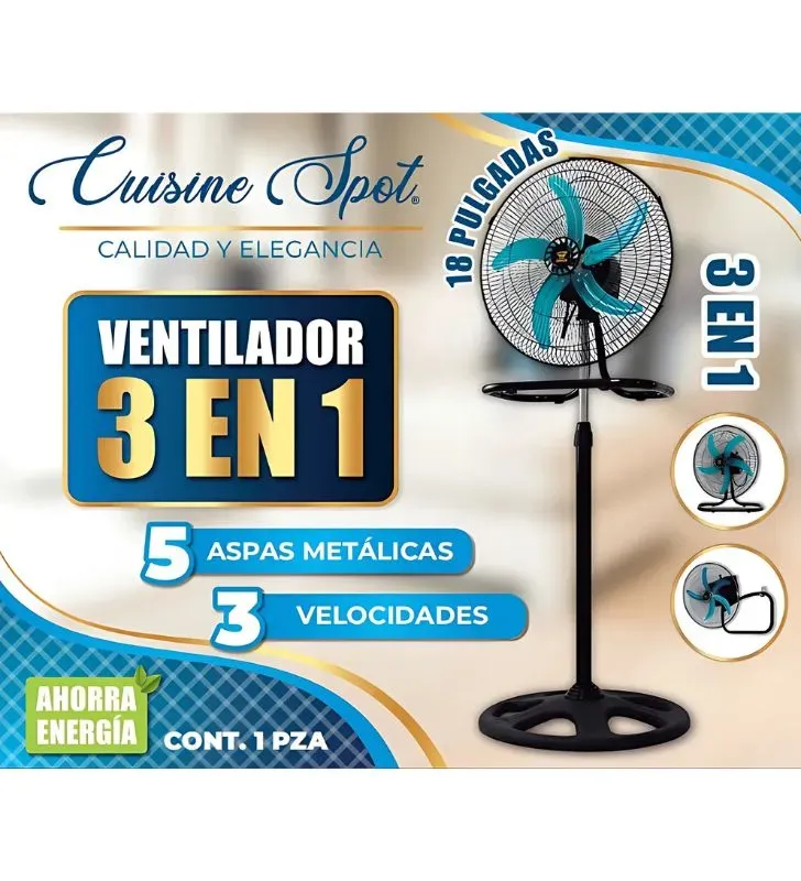 Duo Ventilador 3 en 1 VEN-002 Cuisine Spot – Ventilación y Nebulización