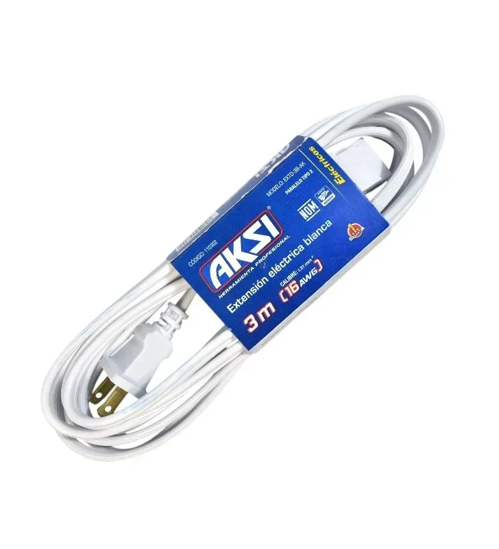 Extensión Doméstica 3 mts Aksi – Práctica y Segura