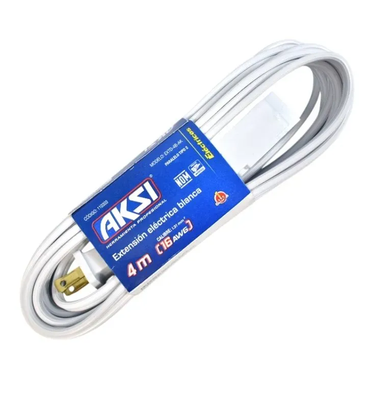 Extensión Doméstica 4 mts Aksi – Confiable y Práctica