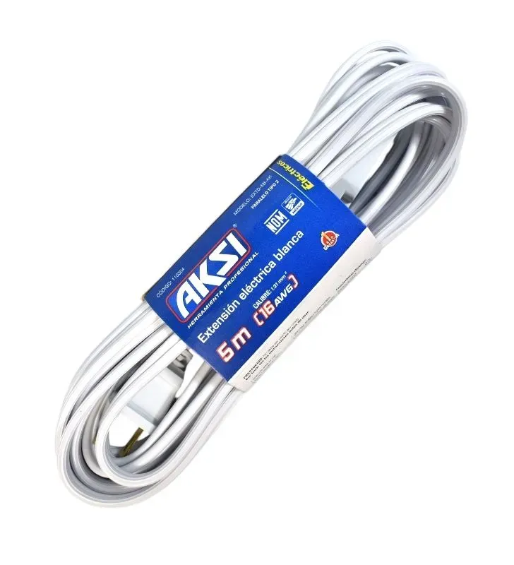 Extensión Doméstica 5 mts Aksi – Segura y Práctica
