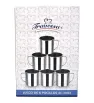 Set 6 Tazas 8 cm Acero Inoxidable Travessa – Resistentes