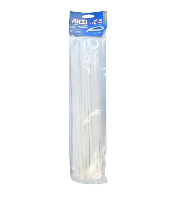 Cincho de Plástico 300x4.6 mm Aksi 103006 – Extra Resistente