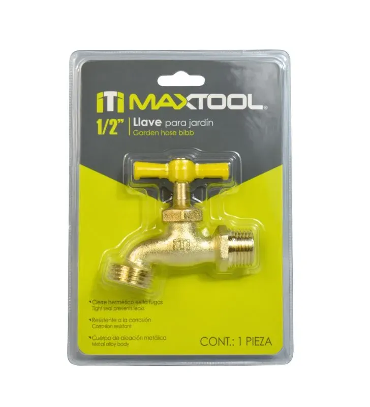 Llave para Jardín 1/2" Maxtool 306102 – Resistente y Práctica