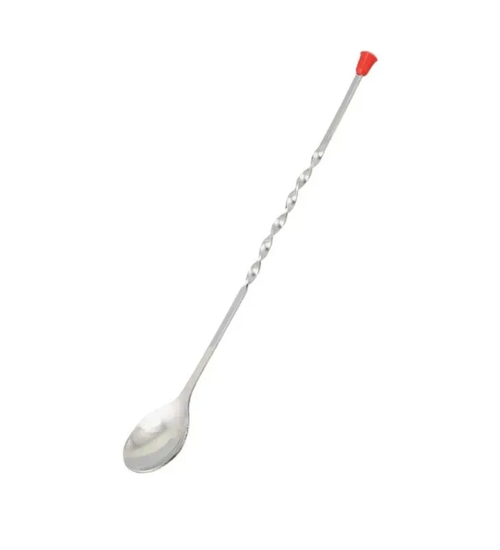 Cuchara para Bar Travessa 30 cm con Tapón Rojo – Acero Inoxidable