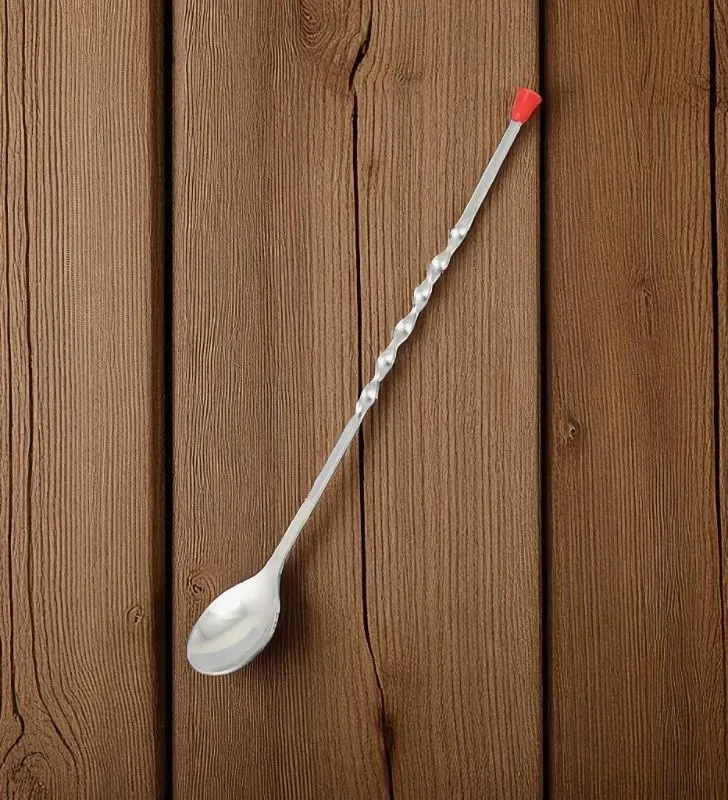 Cuchara para Bar Travessa 30 cm con Tapón Rojo – Acero Inoxidable