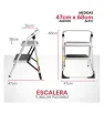 Escalera Tubular 2 Escalones Aksi 308932 – Ligera y Resistente