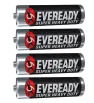 Paquete 4 Pilas AA Eveready CZINC – Energía Duradera