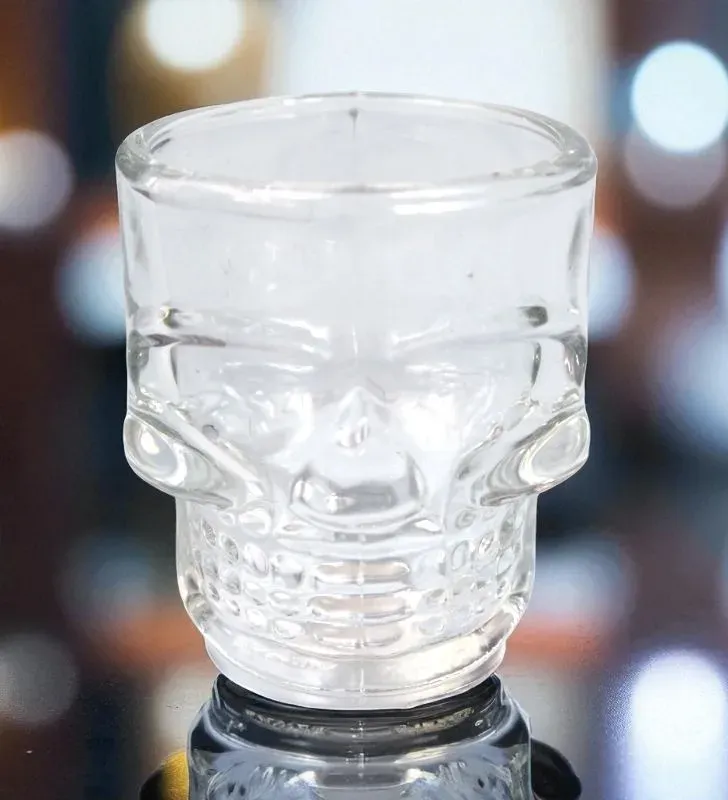 Vaso Tequilero Calavera 1 pieza – Vidrio Resistente