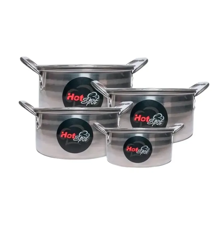 Juego Ollas 8 Piezas Acero Inoxidable Hot Spot Z309 – Gris 24-30 cm