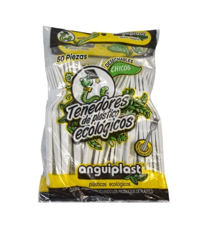Tenedor Chico Blanco Anguiplast PT024023 50 Piezas