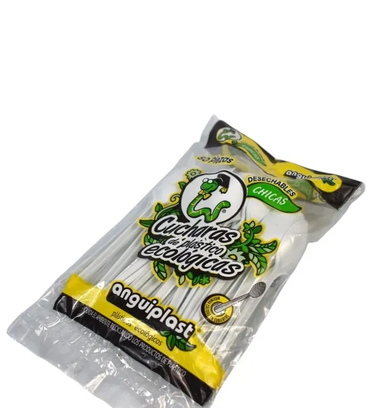 Cucharas chicas Anguiplast PT024001 – Paquete 50 piezas blancas