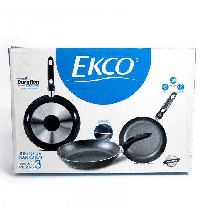 Juego Set De Cocina 5 Pza Ollas Sarten Bateria Aluminio Ekco