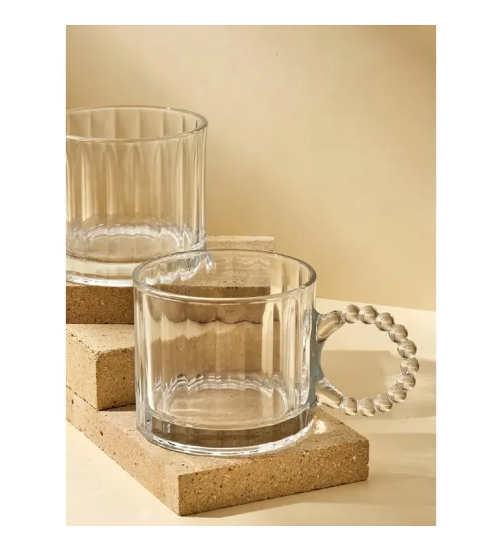 Taza Asa Perlas Venecia Vittori 0932 | Vidrio Elegante