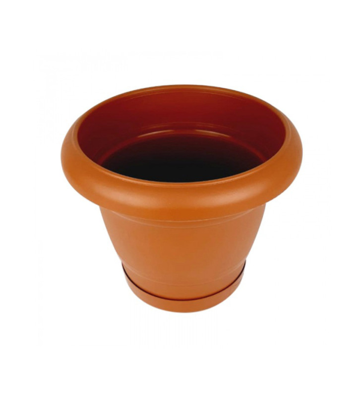 Maceta Florencia 11 Pulg con Base Terracota | Elegancia y Estabilidad para tus Plantas-PLASTICTRENDS