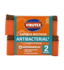 Esponja Lisa Cobre x2 Virutex – Limpieza Eficiente