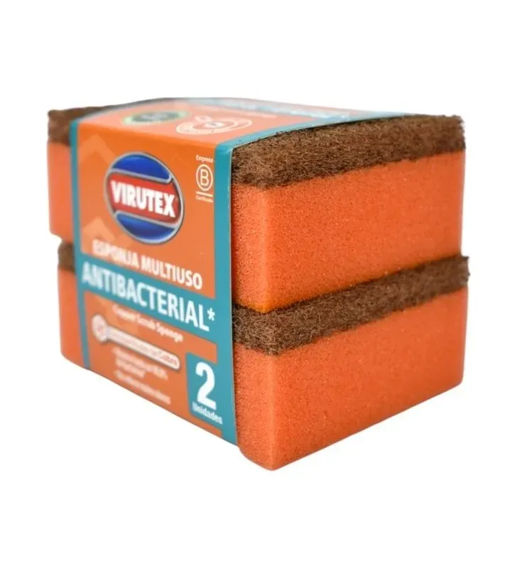 Esponja Lisa Cobre x2 Virutex – Limpieza Eficiente