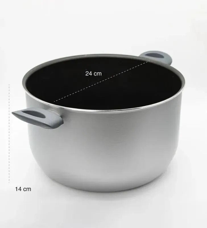 Cacerola 24 cm Silver Indus Ilko – Con Tapa