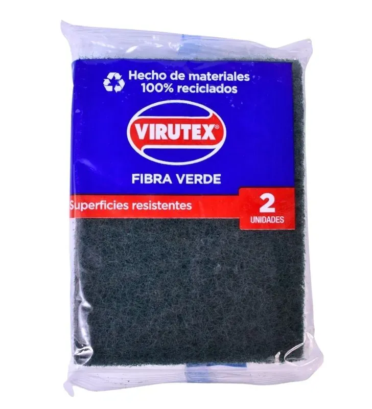 Fibra Verde Virutex 9x12 cm – Limpieza Eficiente