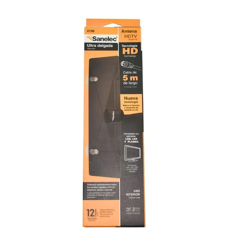Antena HDTV Plana Mini Ultra Delgada – Televisión Digital HD