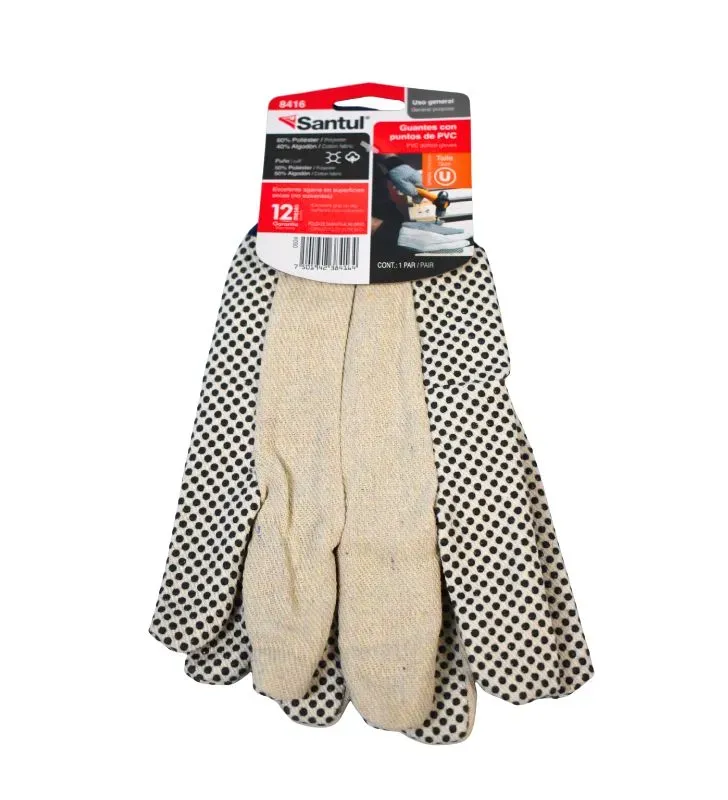 Guante Algodón PVC Santul 8416 – Protección y Agarre
