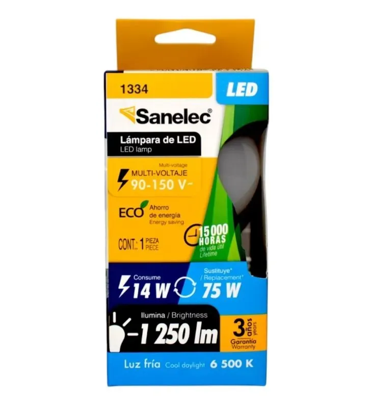 Foco LED Sanelec 14W – Ahorro de Energía