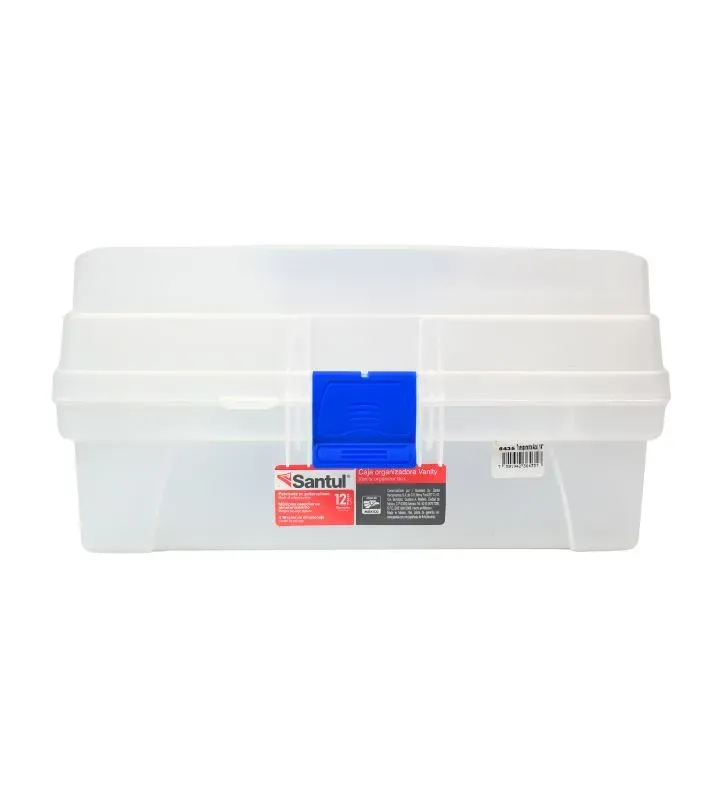 Caja Vanity Santul 14” Azul Transparente Organizadora