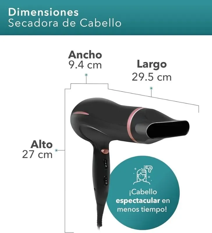 Secadora de Cabello RCA RC-P15 – Potente y Funcional