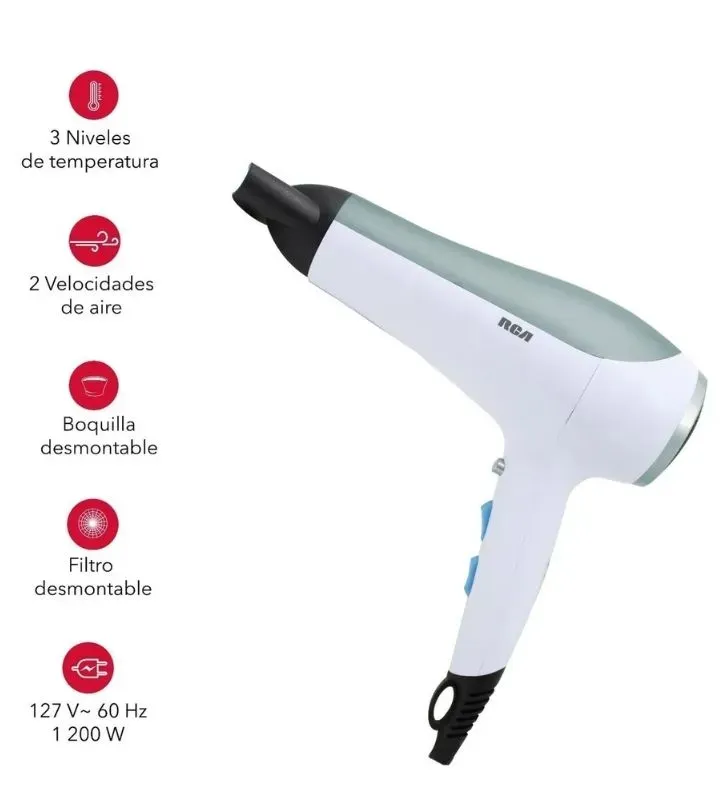 Secador de Cabello RCA RC-P11 – Potente y Funcional