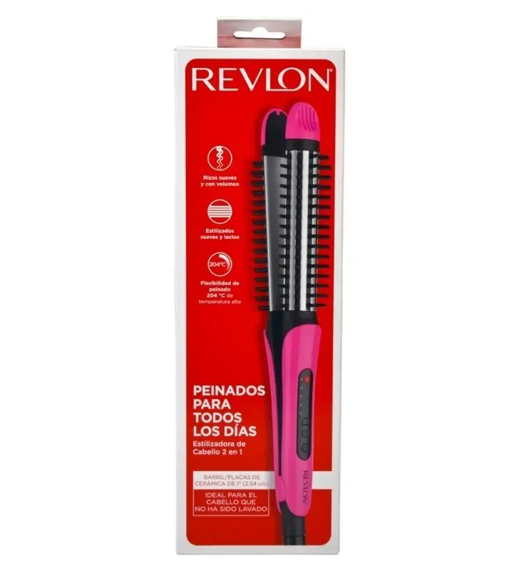 Estilizador Revlon RVST2200LA1 2 en 1 – Plancha y Rizadora Cerámica