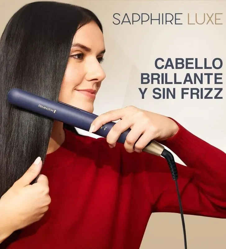 Plancha Remington Sapphire Luxe S5805-110F – Placas con Zafiro, Hasta 230 °C