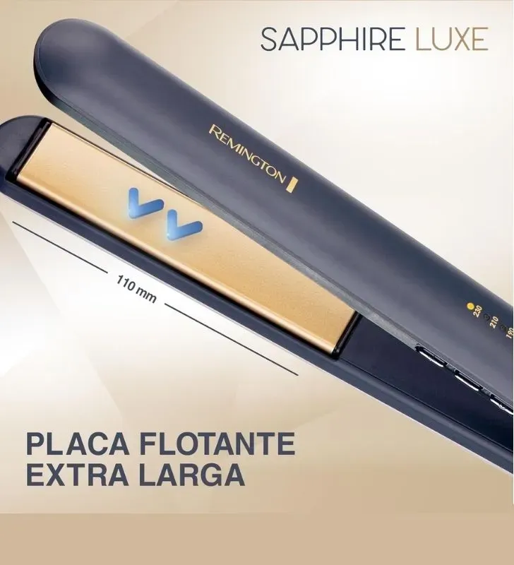Plancha Remington Sapphire Luxe S5805-110F – Placas con Zafiro, Hasta 230 °C