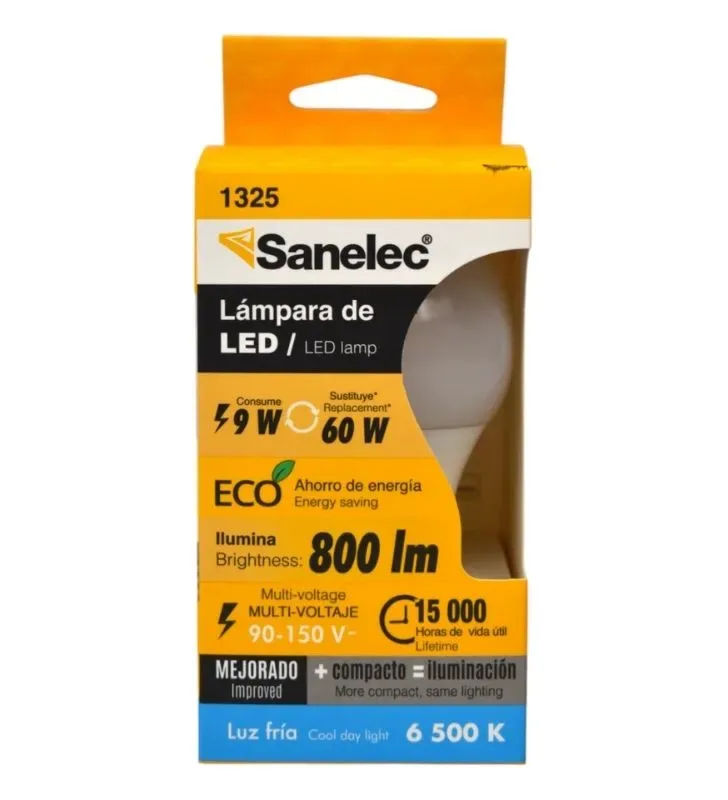 Foco LED Sanelec 1325 – 9 W Luz Fría 6500 K