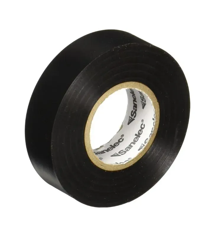 Cinta de Aislar Negra Sanelec 5708 – 19 mm x 18 m
